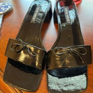 Nine West Black Heeled Sandals